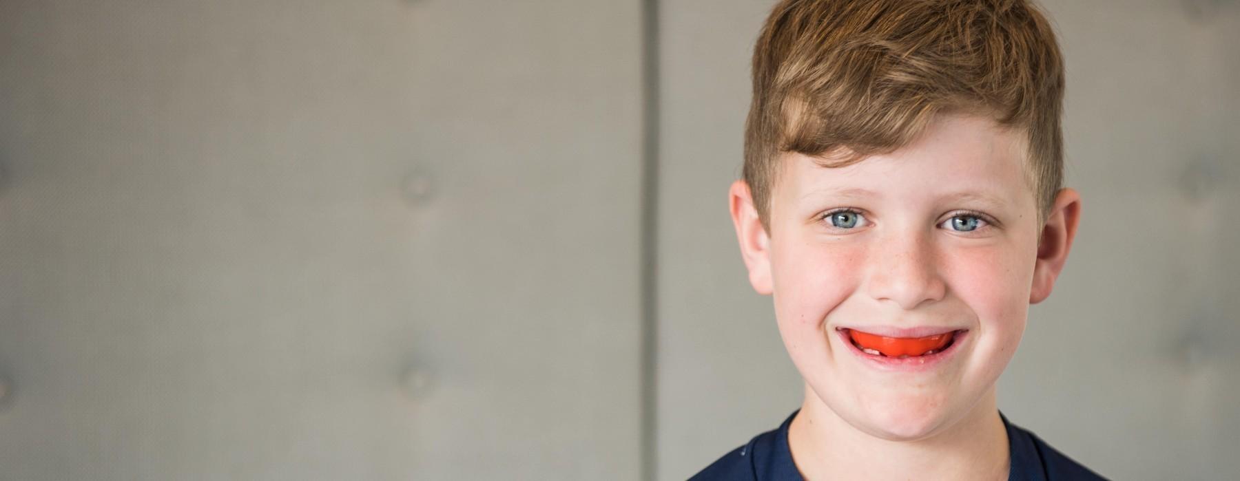 Boy with mouthgouard